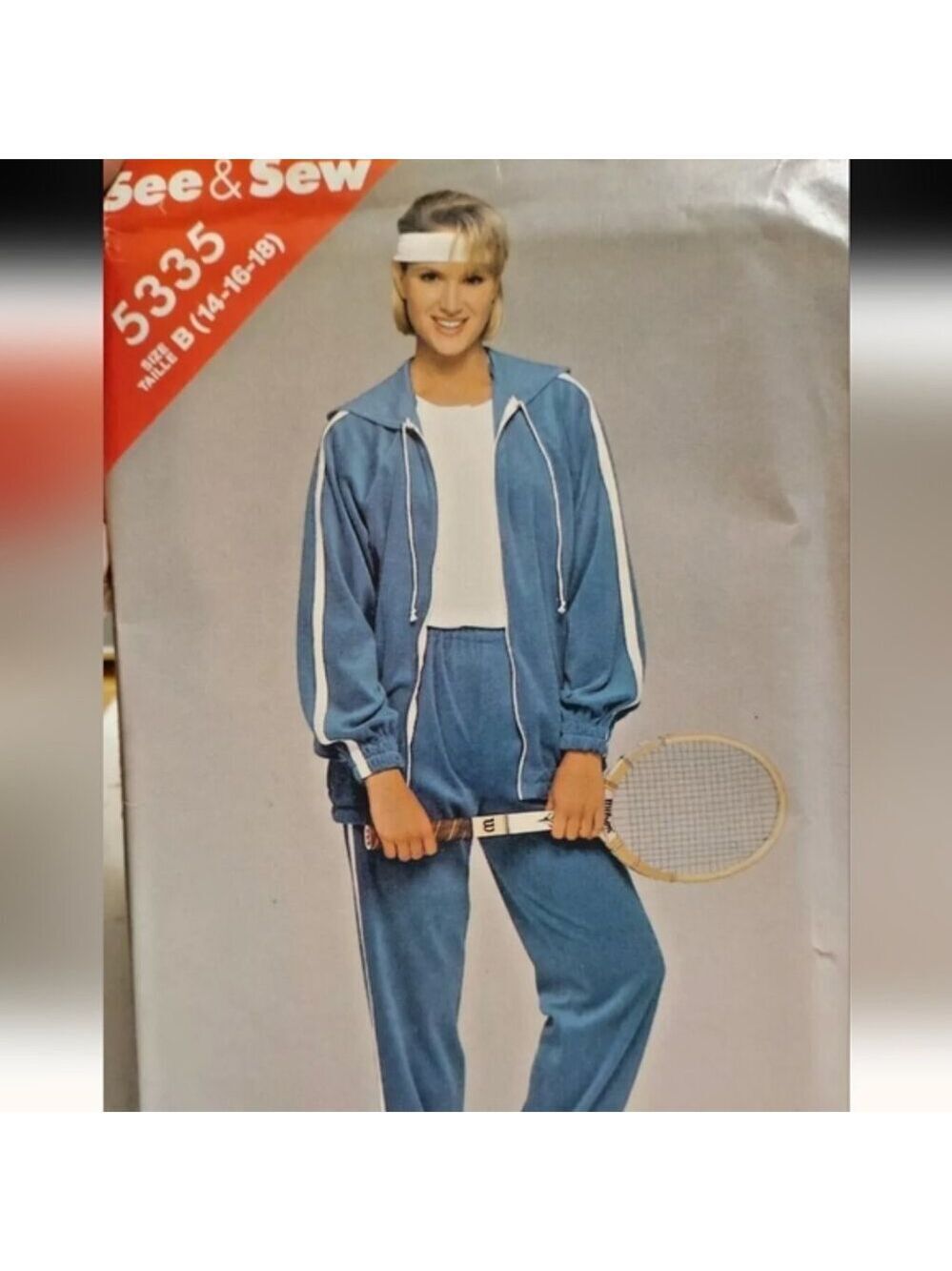 80's Womens Track Suit sewing pattern See & Sew 5335 by Butterick 